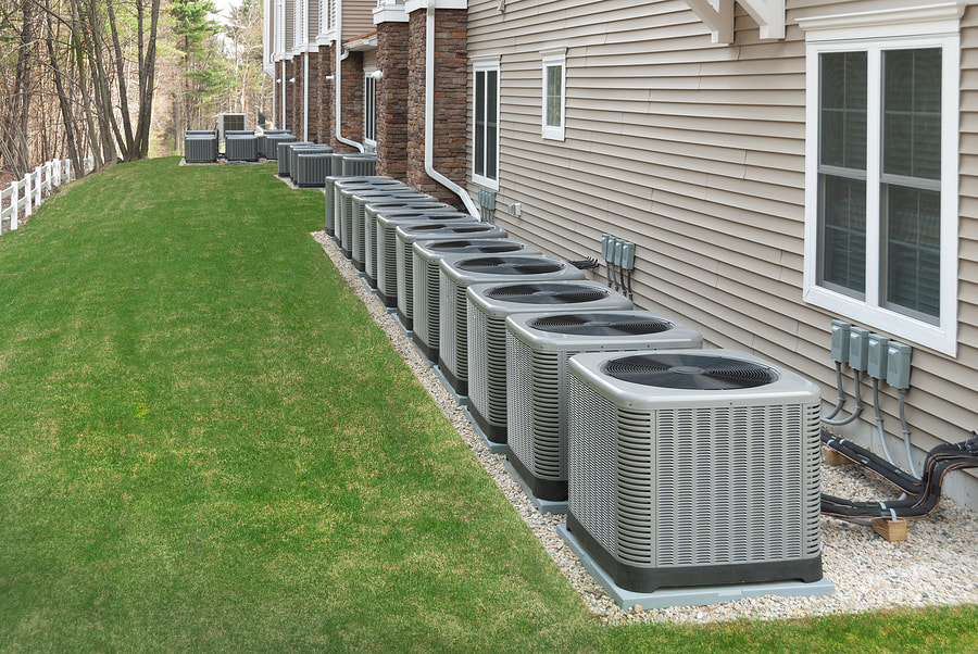 a line up of centralized airconditioner